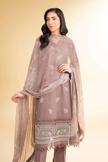 Nishat Linen 3 Piece - Jacquard Embroidered Suit - 42501825 Online Shopping